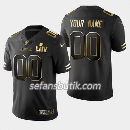 San Francisco 49ers Tröjor Custom Nike Svart Golden Edition 2020 Super Bowl LIV - Herr San Francisco 49ers Tröjor Custom Nike Svart Golden Edition 2020 Super Bowl LIV - Herr